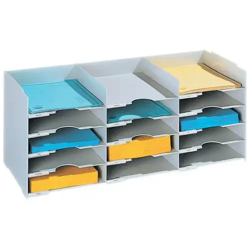 Casellario multiscomparto orizzontale-Grigio-Paperflow