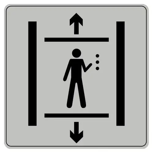 Pittogramma in polistirene ISO 7001 - Ascensore per disabili