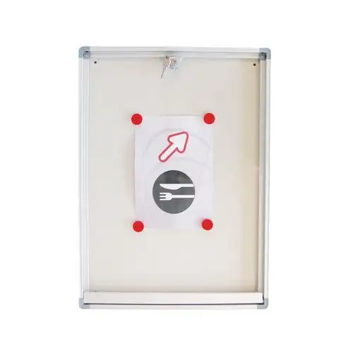 Bacheca per interni Phoenix - Fondo in alluminio - Anta in plexiglass