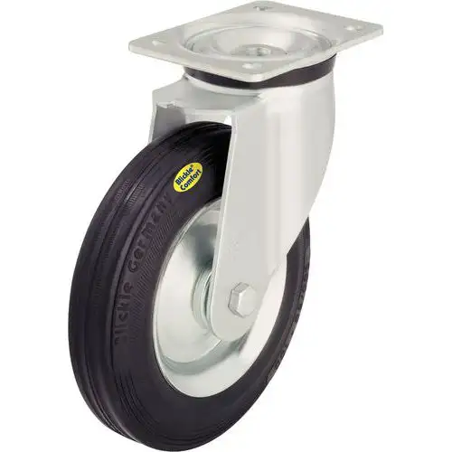 Rotella girevole con piastrina - Portata da 100 a 350 kg