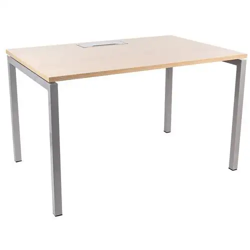 Scrivania dritta Misao - Gambe a U - Rovere/alluminio - Manutan Expert