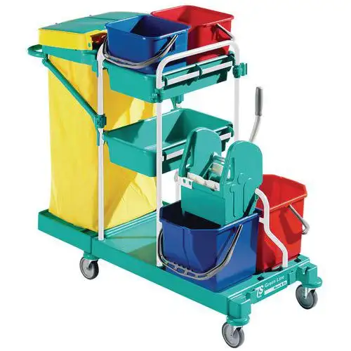Carrello per pulizie Green-Line Plus - con secchio con impugnatura ergonomica