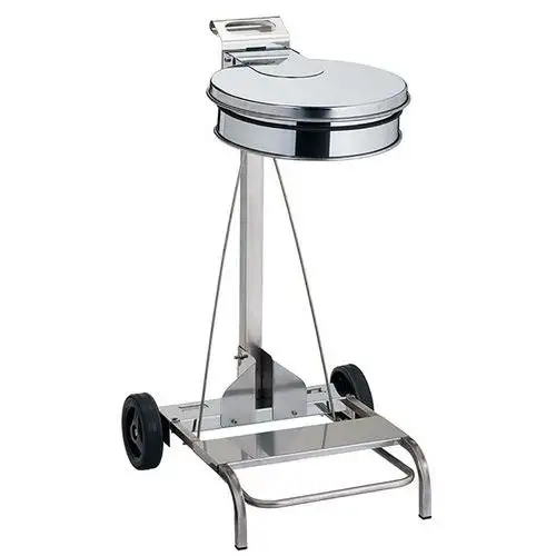 Supporto per sacco mobile a pedale in inox - 110L