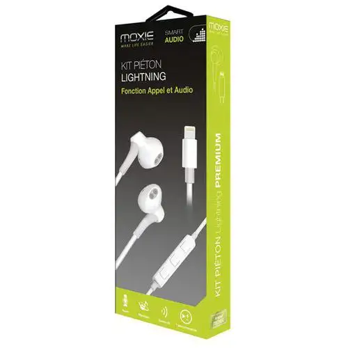Kit auricolari stereo Lightning iPhone 7/8, X/XS, XR, XS Max - Moxie