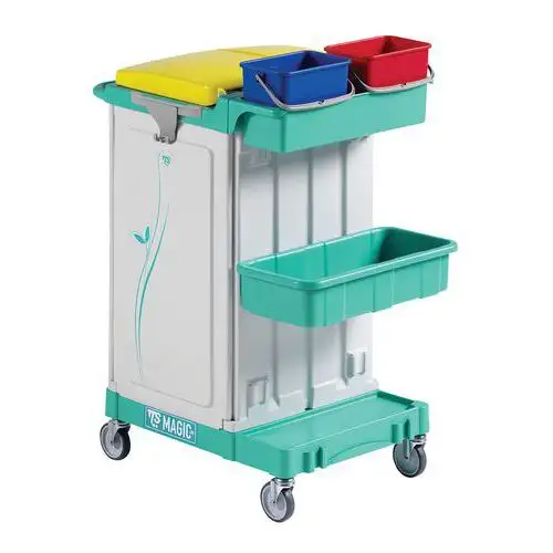 Carrello per pulizie Magic con supporto sacco chiuso 150L - TTS