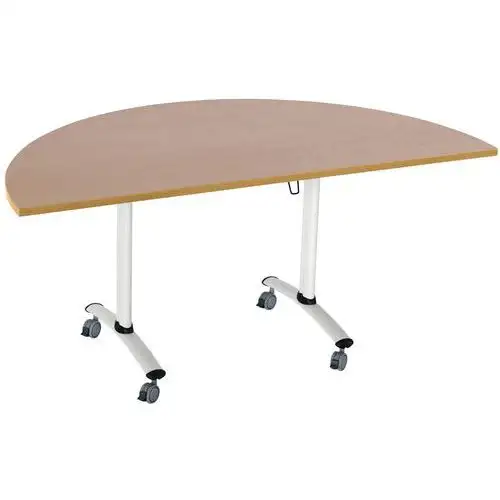 Tavolo con piano laminato a mezzaluna Axe - Manutan Expert