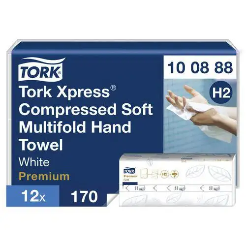 Salviette asciugamani intercalate morbide compresse bianche H2, 2 veli - Tork