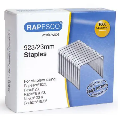 Scatola da 1000 punti 23/23 galvanizzati per brossuratrice - Rapesco