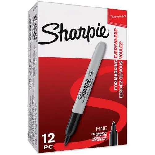 Pennarello indelebile punta fine - Confezione da 12 - Sharpie