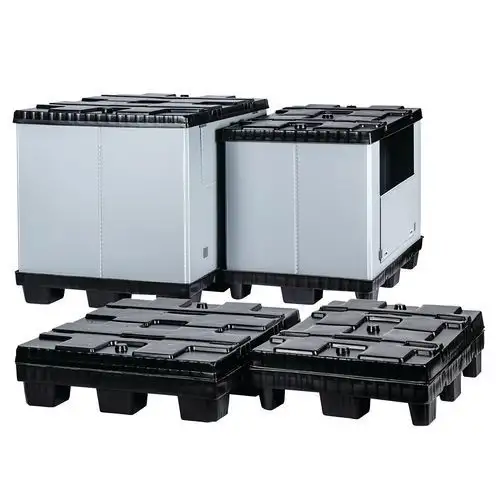 Cassa-pallet pieghevole Mega Pack - 1 parete ribaltabile - Walther Faltbox