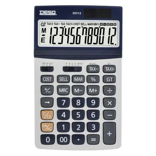 Calcolatrice da tavolo 30312 - Display a 12 cifre XLarge - Desq