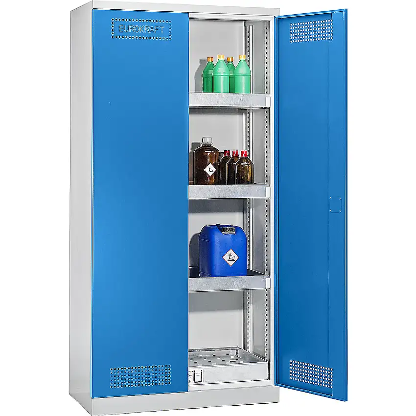 Armadio ecologico – eurokraft pro con 1 vasca di raccolta sul fondo e 3 ripiani a vasca