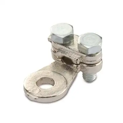 BM 5143 - Capicorda in ottone nichelato a 2 bulloni 35mm2 per vite 10mm