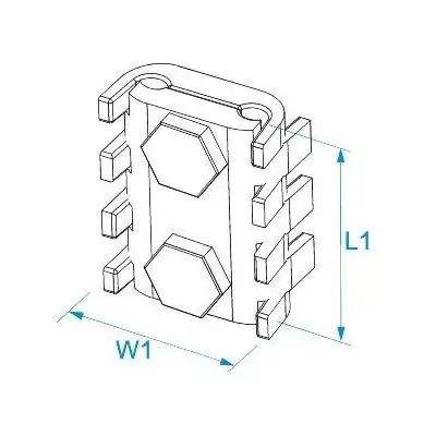 BM 5263 - Morsetto a pettine per cavi 9/12mm