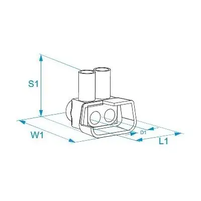 BM 9435 - Morsetto 2x35mm trasparente