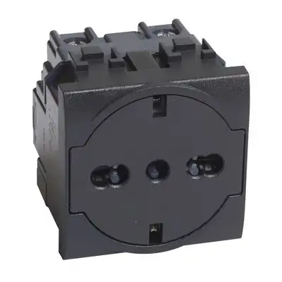 BTicino L4140/16F Living International presa antracite 2P+T 16A 250 Va.c. FLAT