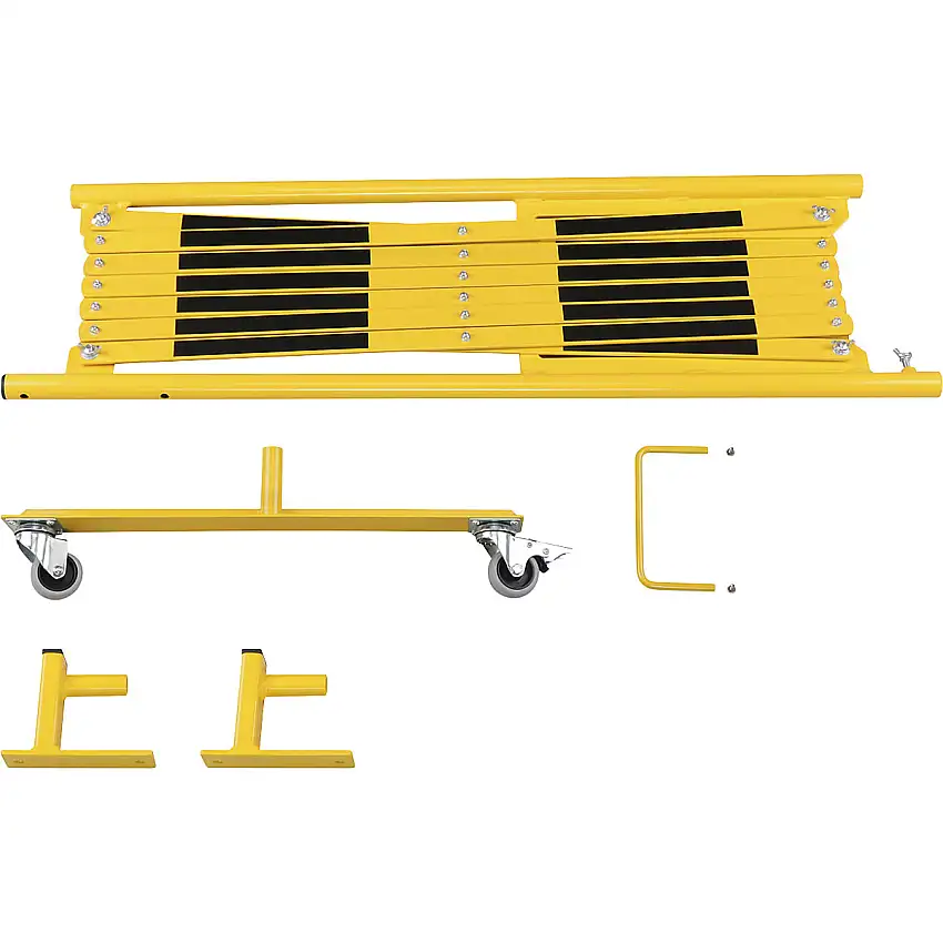 Barriera a pantografo – CrashStop supporto a muro, 2 rotelle