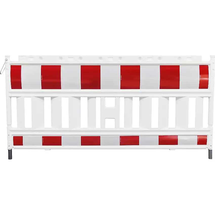 Barriera, plastica con strisce rifrangenti – Schake bianco / rosso