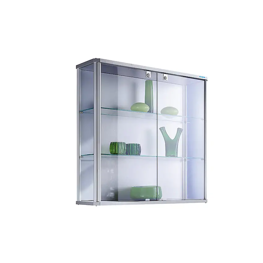 Elegante vetrina a parete – eurokraft pro alt. x largh. x prof. 800 x 820 x 250 mm