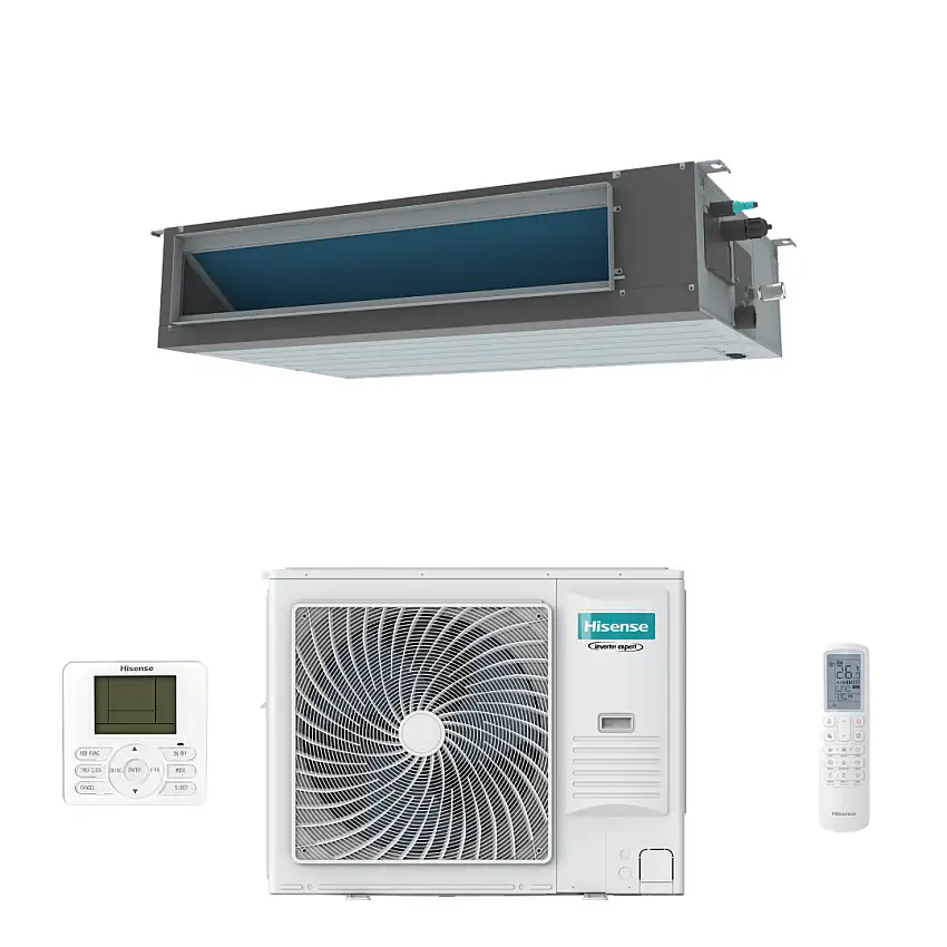 Condizionatore Climatizzatore Hisense Inverter Canalizzato ADT Monosplit R-32 36000 BTU AUD105UX4REH8+AUW105U4RW8 Wi-Fi Optional - Comando Incluso