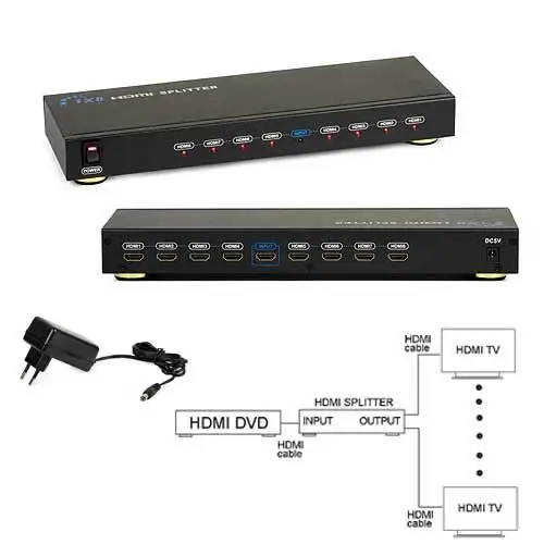 Splitter HDMI 1x8 / Segshop | Splitter HDMI 1x8