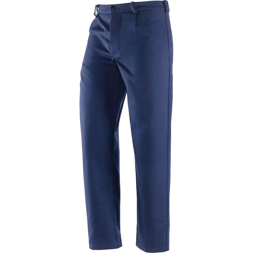 Pantalone da lavoro in tessuto 100 % cotone sanforizzato con chiusura a bottoni