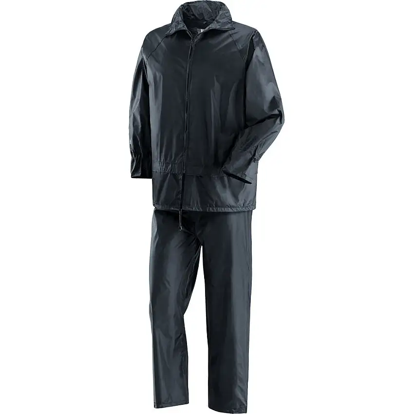 Impermeabile completo "Niagara" in poliestere, spalmato internamente in PVC, giacca e pantaloni traspiranti