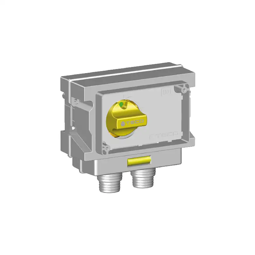 TECO Valvola di Intercettazione Linee Gas Da Incasso Modello K 2.1 - Connessioni ad "U"
