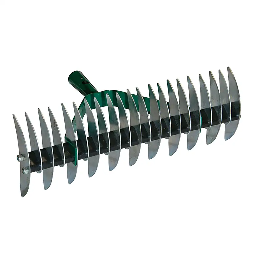 Rastrello sarchiatore a 32 denti, arieggiatore manuale in acciaio verniciato