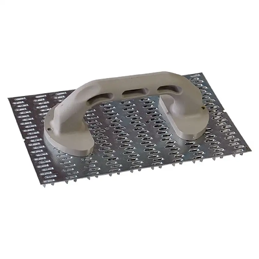 Raschiatore per intonaco a denti di lupo con manico in plastica 25 x 15 cm