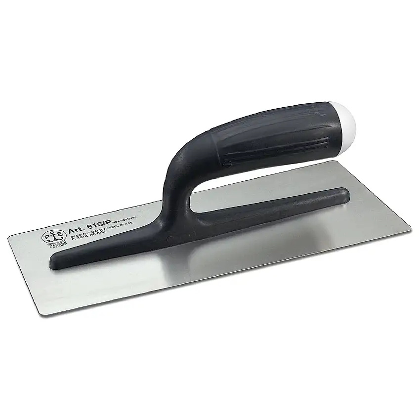 Frattone americano liscio con base in acciaio e portamanico in plastica 12 x 28 cm