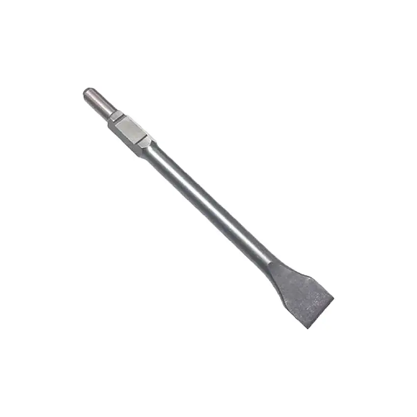 Scalpello piatto con attacco SDS-HEX realizzato in acciaio di qualità 40 x 410 mm