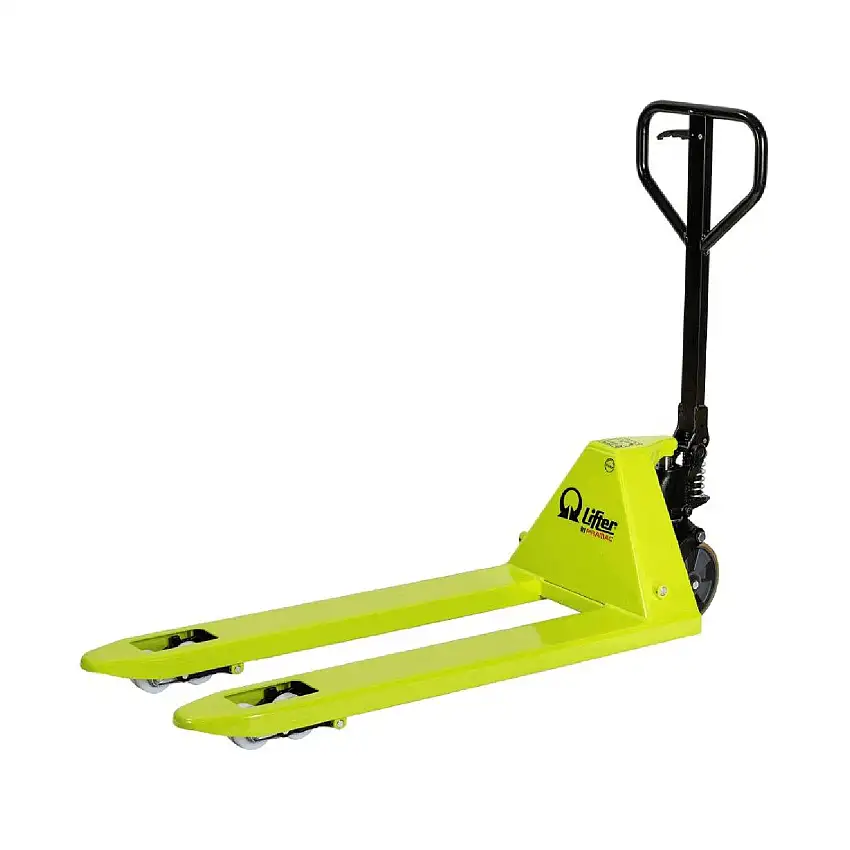 Transpallet idraulico "GS 22S4" a propulsione manuale con ruote direzionali in gomma e timone a 2 curve
