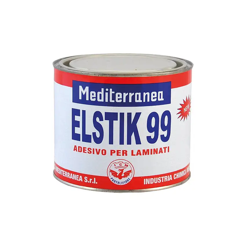 Adesivo a contatto "ELSTIK 99 NEW" ideale per l'incollaggio di laminati plastici rigidi a legno