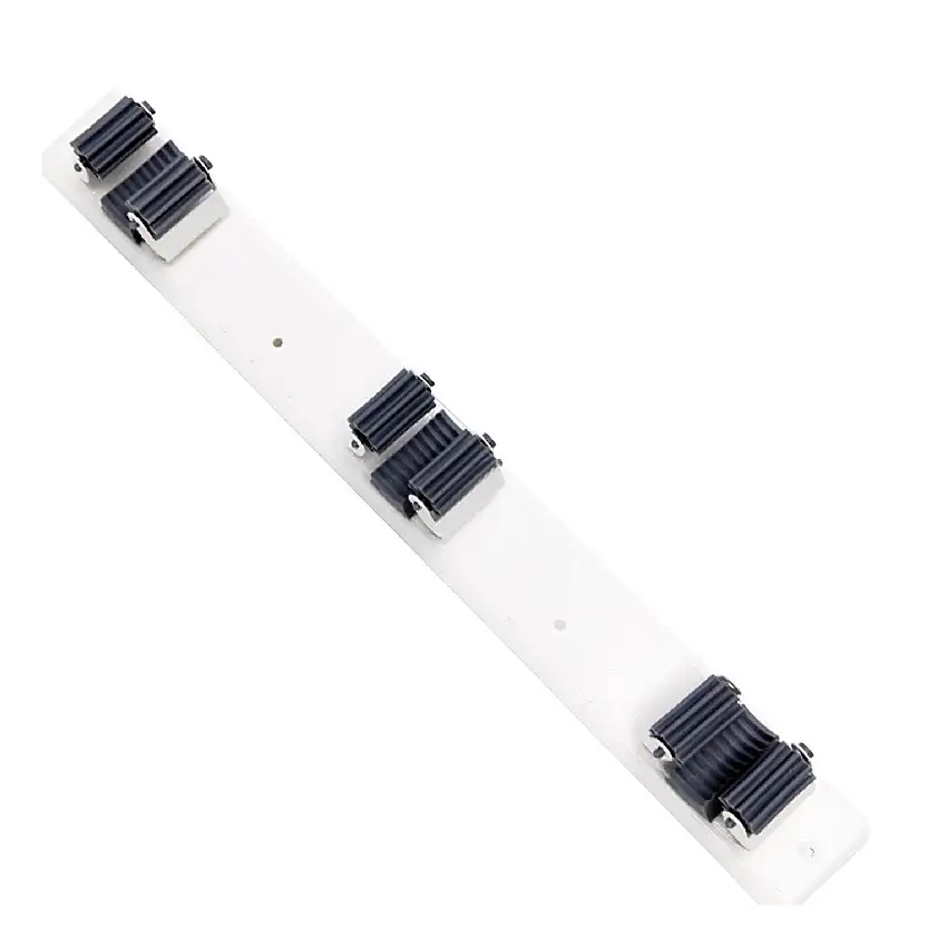 Barra appendiscopa in metallo verniciato con ganci aggiuntivi
