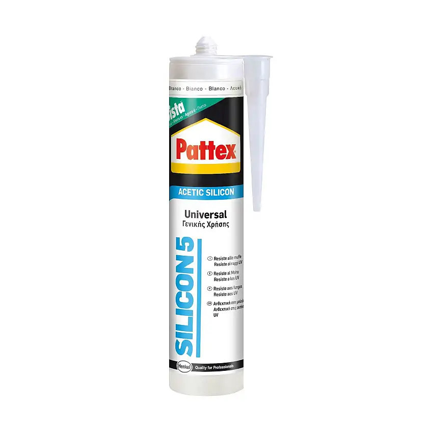 Silicone acetico antimuffa ideale per sigillature di materiali non porosi 280 ml