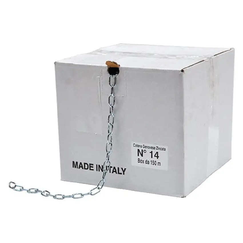 Catena Genovese in Scatola Acciaio Zincato Elettroliticamente Made in Italy