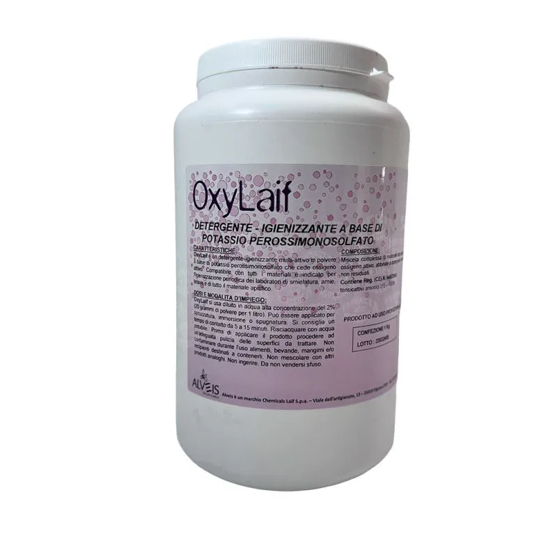 OxyLaif Kg1 è un igienizzante detergente per tutto il materiale apistico e i locali di smielatura