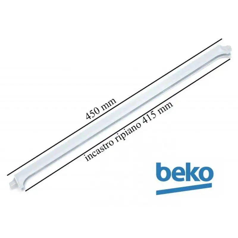 PROFILO POSTERIORE MENSOLA RIPIANO FRIGORIFERO BEKO 45CM ORIGINALE