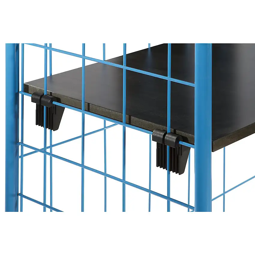 Ripiano – eurokraft pro in MDF, nero, con 4 ganci di supporto