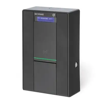 Scame 205.W33-B - WALL BOX BE-W2 Business T2 1P+N+T 32A 230V 7,4KW LCD RFID MID RCBO