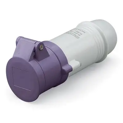 Scame 330.1605 - Presa Volante 2P 16A IP44 - colore viola - 50Hz 24V