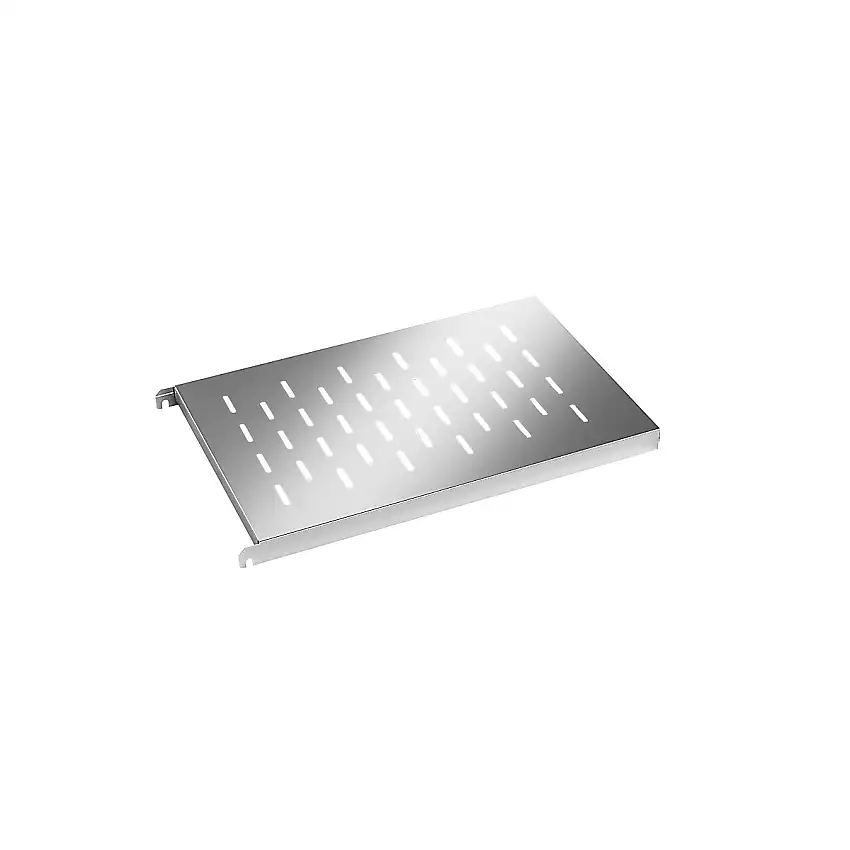 Scaffale in acciaio inox ripiano angolare forato