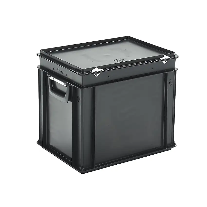 Valigetta in plastica ESD capacità 30 l, lungh. x largh. x alt. esterne 400 x 300 x 338 mm