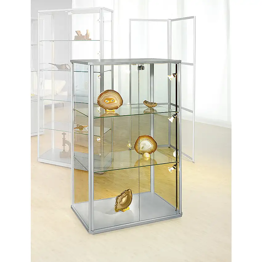 Vetrina dal design elegante – eurokraft pro medio-alto, alt. x largh. x prof. 1280 x 820 x 420 mm