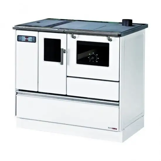 Stufa a Pellet con Forno Alfa Plam Alfa 90 Pellet Bianca, 8.18kW