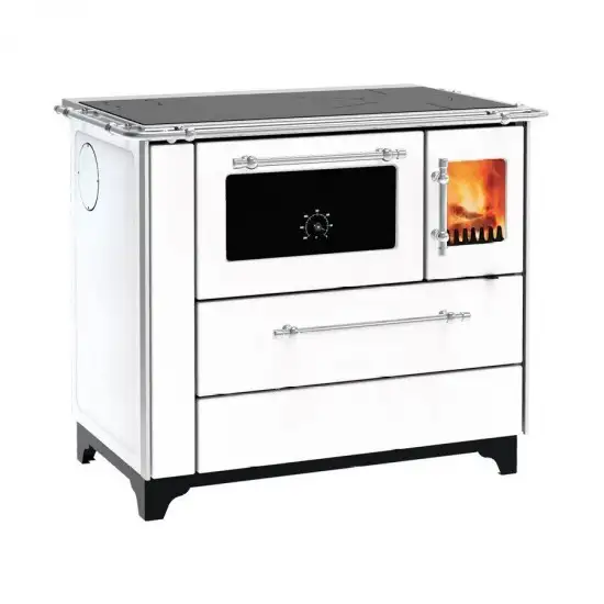 Stufa a Legna con Forno Alfa Plam Donna 90 Bianca, 5kW