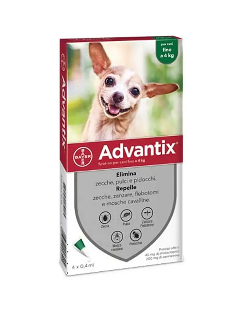 ANTIPARASSITARIO ADVANTIX CANI ELANCO KG 0/4 CFPZ 4