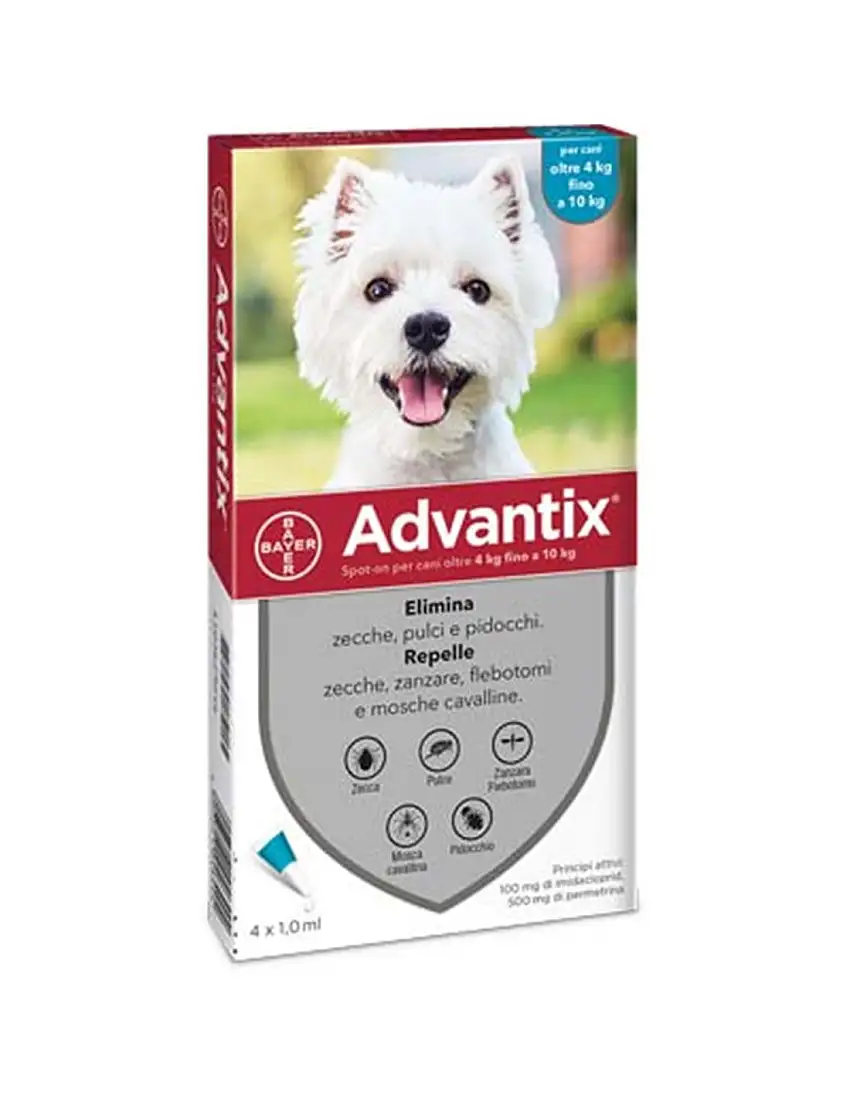 ANTIPARASSITARIO ADVANTIX CANI ELANCO KG 4/10 CFPZ 4