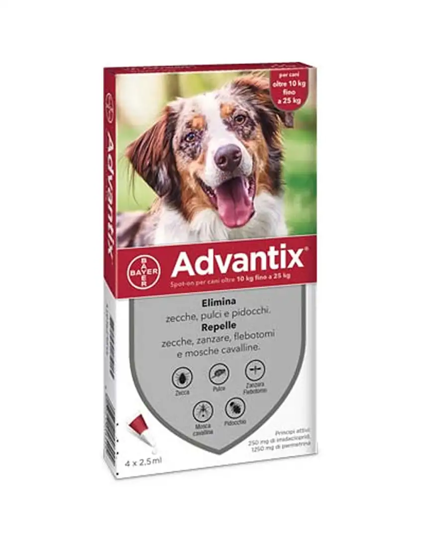 ANTIPARASSITARIO ADVANTIX CANI ELANCO KG 10/25 CFPZ 4